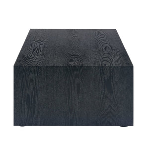 English Elm 39.3*23.6*11.8 Low Profile Mdf Coffee Table Black Wood Grain Finish Modern Living Room W1151P433600