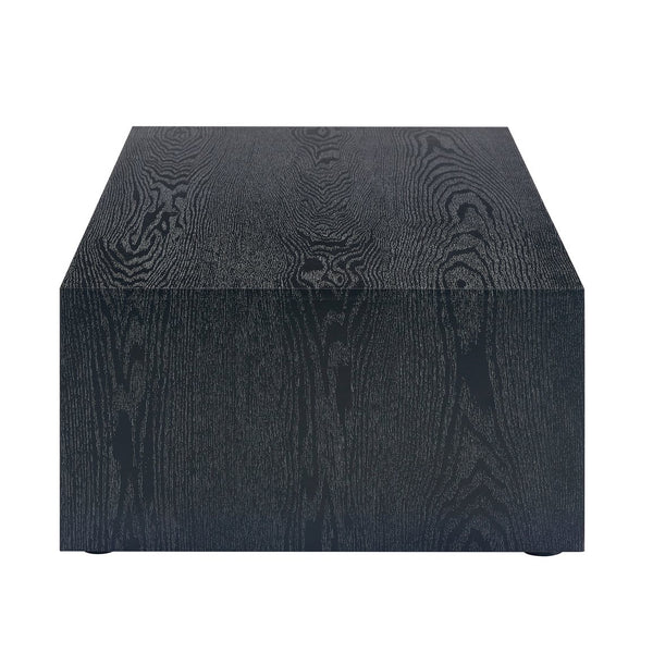 English Elm 39.3*23.6*11.8 Low Profile Mdf Coffee Table Black Wood Grain Finish Modern Living Room W1151P433600