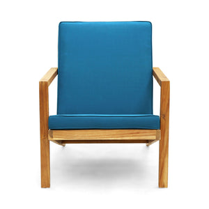 English Elm Christopher Knight Home® - LEAH Acacia 3-Piece Outdoor Chat Set with Water-Resistant Cushions and Slat Paneled Tabletop Brown 40 L x 25.75 W x 18.75 H 60915.00BRNDT