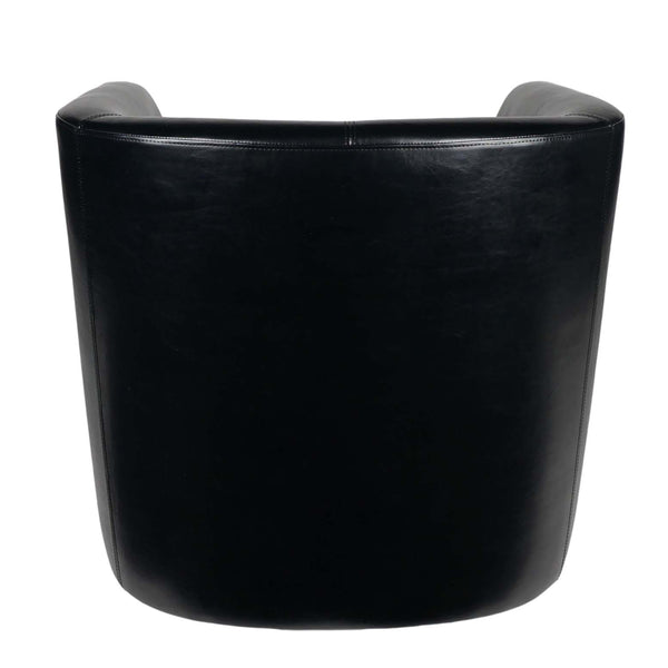 English Elm Swivel Barrel Club Chair Upholstered 360 Degree Base for Living Room Reading Nook Black 57685.00