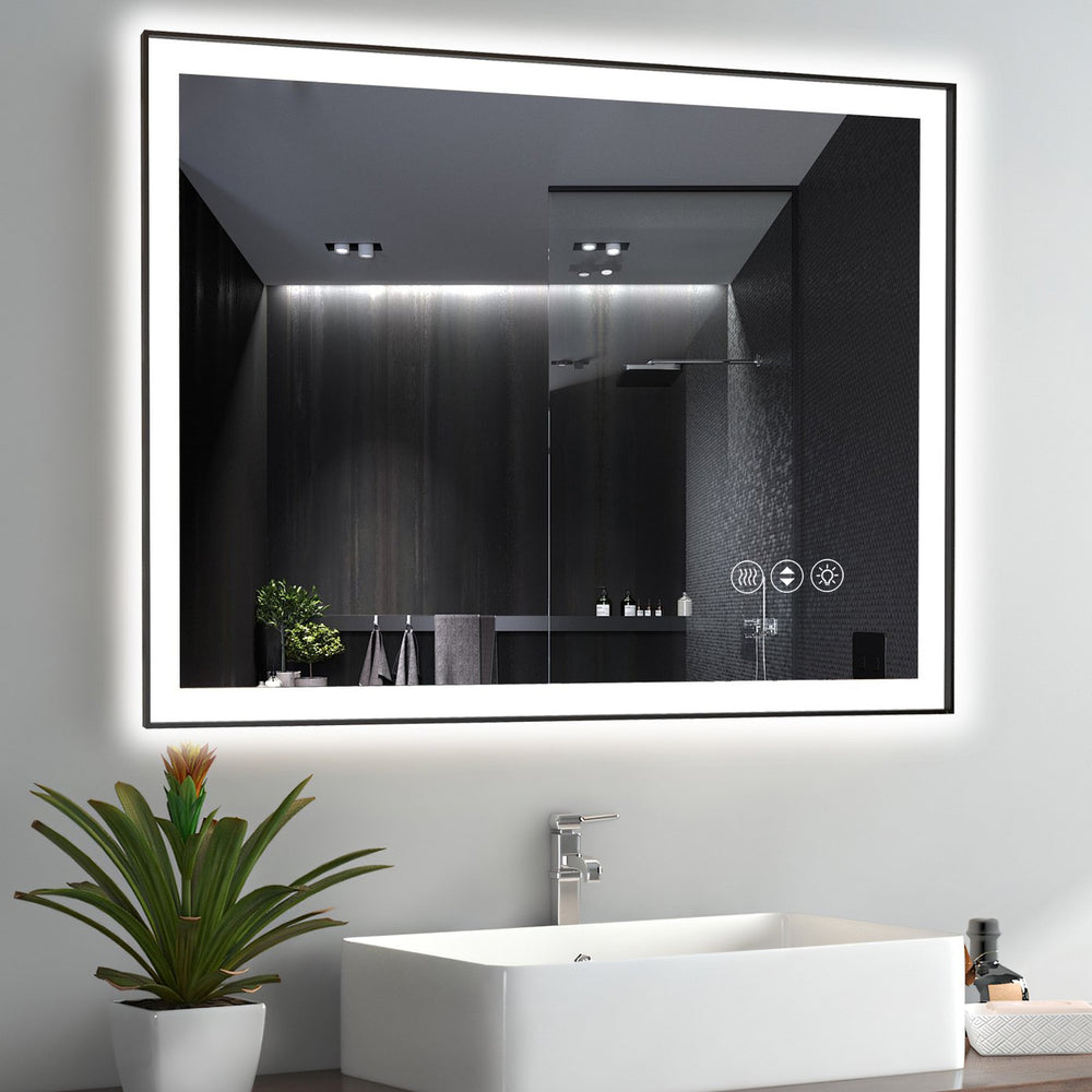 English Elm 40X30 Inch Frameless Led Bathroom Mirror - Smart, Anti-Fog, Adjustable Brightness, Modern Design T3757P346988