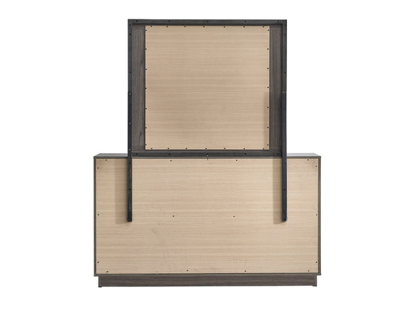 English Elm Aberdeen Six Drawer Wide Dresser Wood Grain Laminate Gunmetal Hardware Bedroom Storage B078P497933