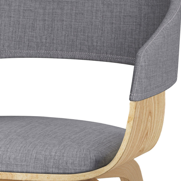English Elm Lowell Bentwood Dining Chair - Stylish Light Grey Upholstery For Modern Comfort & Versatility B136P158843