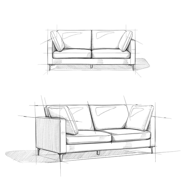 English Elm Ava Mid Century Sofa 76" — Eco-Friendly Performance Fabric, Plush Foam Cushions, Sturdy Metal Legs Cream B136P199276