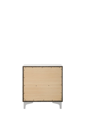 English Elm Casilda White Nightstand with Dovetail Drawer, Metal Glide & 100lb Capacity – Stylish Storage B2726P339263