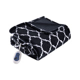 Beautyrest Heated Ogee Casual Throw BR54-0749 Black