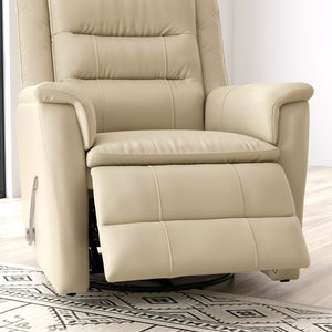 English Elm Global Home Swivel Glider Recliner In Madras Eggshell Leather - Ultimate Comfort & Style For Any Room B339P333955
