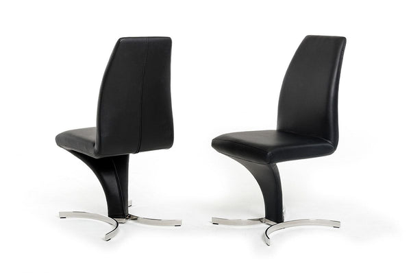 VIG Furniture Nix - Modern Black Leatherette Dining Chair (Set of 2) VGVCB8348-BLK