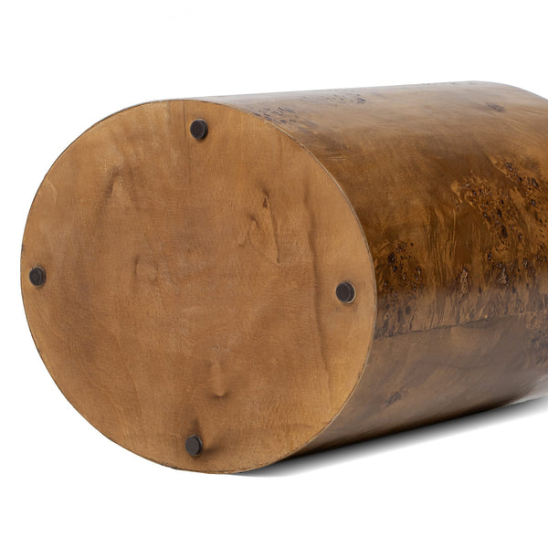 English Elm Jennifer Taylor Home - Nebula 20" Oval Accent Side Table - Medium Brown Walnut Burl Wood For Elegant Living Spaces B2719P292913