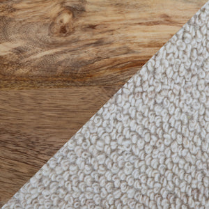 English Elm Wood Lidded Storage Ottoman Handwoven Wool Artisan Texture for Bohemian Living Spaces B202P471523