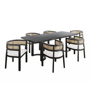 English Elm Christopher Knight Home® - 7-Piece Dining Set - Mid-Century Modern Style With Ergonomic Chairs And Eco-Friendly Materials N771P192287H_N771P195513H