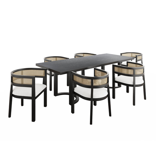 English Elm Christopher Knight Home® - 7-Piece Dining Set - Mid-Century Modern Style With Ergonomic Chairs And Eco-Friendly Materials N771P192287H_N771P195513H