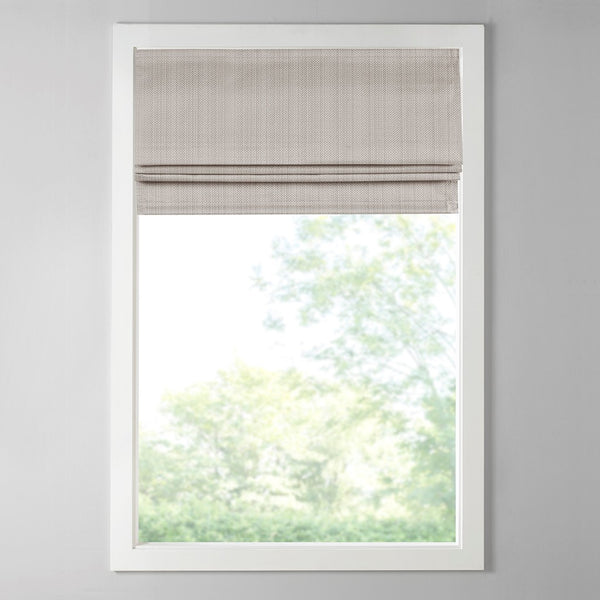 English Elm Basketweave Room Darkening Roman Shade with Thermal Foam Backing, Cordless, OEKO-TEX Certified taupe 6.08 L x 10.5 W x 7.5 H B03598290