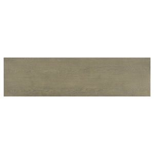 English Elm U-style Farmhouse Console Table Oak Veneer Top Curved Rubberwood Legs Entryway Gray N711P295300E