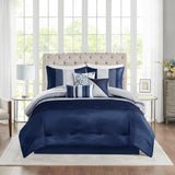 Madison Park Amherst Transitional 7 Piece Comforter Set MP10-2209 Navy