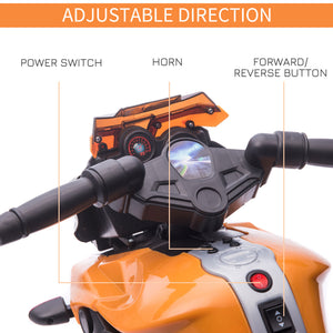 English Elm Aosom 12v Kids Battery Powered Atv Quad with Led Lights Music Usb Treaded Tires W2225P249810