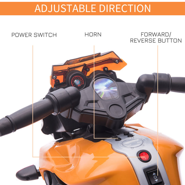 English Elm Aosom 12v Kids Battery Powered Atv Quad with Led Lights Music Usb Treaded Tires W2225P249810