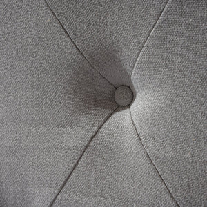 English Elm Christopher Knight Home® - Tufted Cloud-Shaped Upholstered Headboard Queen with Button Detail, Tall Solid Wood Frame & Metal Legs LIGHT GREY 59024.00LGRY