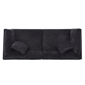English Elm Christopher Knight Home® - 83.50" Modern Flared Arms Sofa with Chenille Upholstery, High-Density Cushions and Sturdy Legs Black N771P345835H
