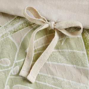 English Elm 5-piece Cotton Dobby Botanical Duvet Set with Embroidered Coastal Throw Pillows B035P463275