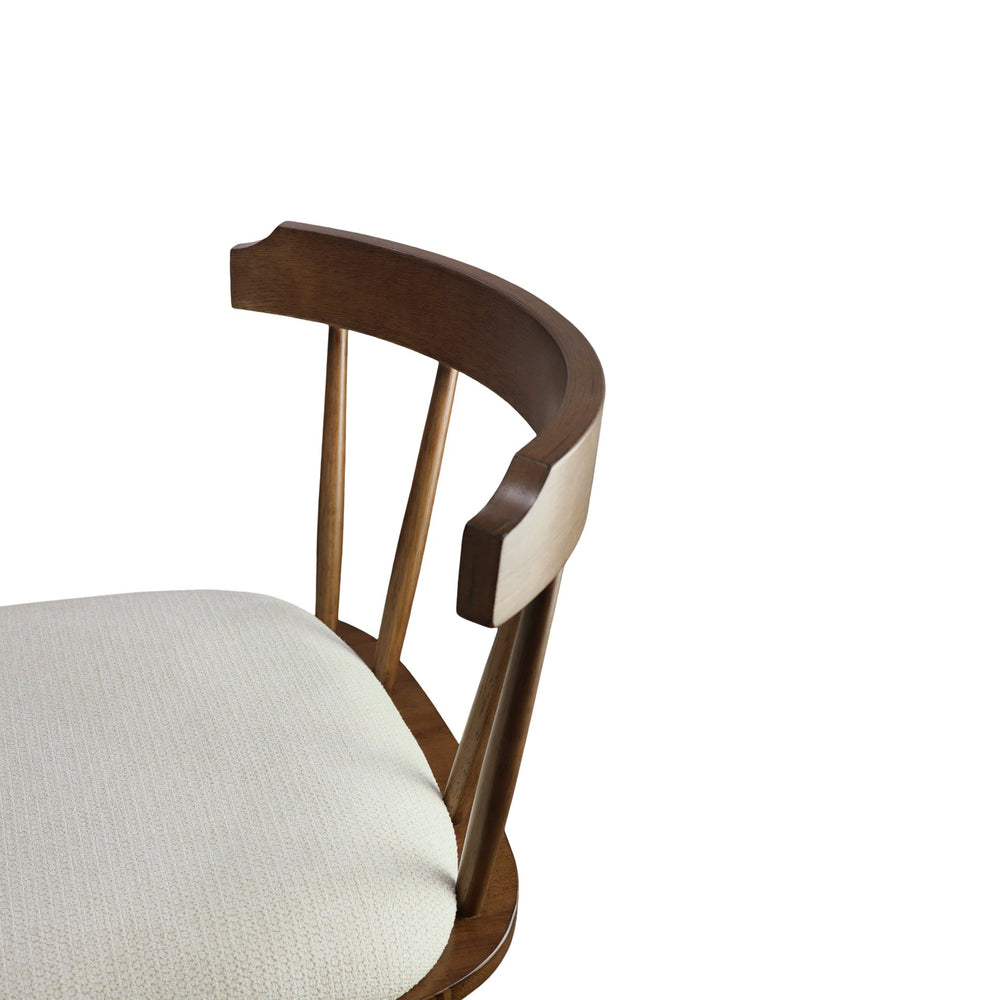English Elm Christopher Knight Home® - Olivia Classic Windsor-Style Wooden Counter Stools, Set Of 4 In Walnut Finish & Soft Beige Upholstery N775P346246W-S4