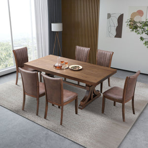 English Elm Wooden Rubberwood Dining Chairs Set of 2 Open Back Upholstered Mid Century Kitchen Seats W2582P188342
