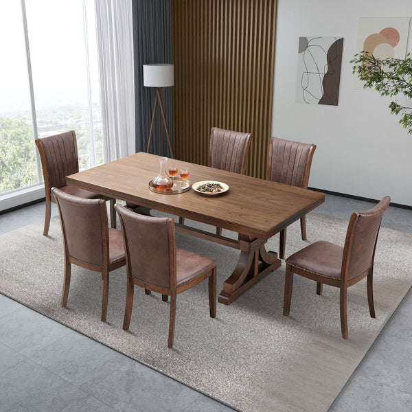 English Elm Wooden Rubberwood Dining Chairs Set of 2 Open Back Upholstered Mid Century Kitchen Seats W2582P188342