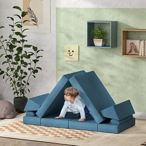 English Elm Qaba 12 Piece Modular Foam Toddler Play Sofa Set for Creative Playroom Fun W2225P249708