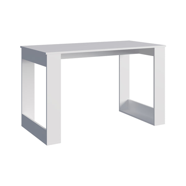 English Elm Writing Desk Sleek 47.2" Workstation with Sturdy Legs, Engineered Wood Finish for Home Offices White 51.97 L x 28.35 W x 3.15 H B097P296831