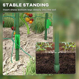 English Elm Outsunny 6 Foot Arch Garden Trellis with Steel Frame and Net for Climbing Vegetables W2225P174510