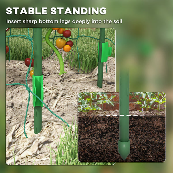 English Elm Outsunny 6 Foot Arch Garden Trellis with Steel Frame and Net for Climbing Vegetables W2225P174510
