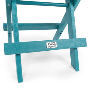 English Elm Riverstone Recycled Hdpe Folding Outdoor Bistro Table Weatherproof Patio Balcony Teal B2745P409702