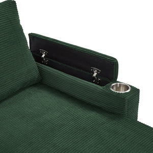 English Elm Swivel Barrel Accent Chair Chenille Tufted Round Club Seat for Living Room Lounge Green N719S002190F