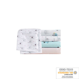 JLA Home Intelligent Design - Print Cozy Printed Sheet Set — Ultra-Soft Microfiber, OEKO-TEX Certified, Hypoallergenic Comfort and Easy Care Pink Cats ID20-1430