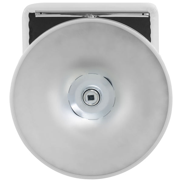 English Elm Lenny White Upholstered Adjustable Bar Stool Set of 2 — Plush Leatherette, Armless Comfort, Sleek Elegance B062P344919