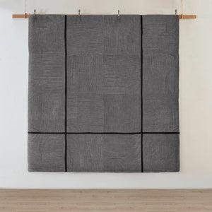 English Elm 7 Piece Micro Corduroy Comforter Set - Luxuriously Soft Grey Queen Set With Decorative Pillows & Shams B035P266661