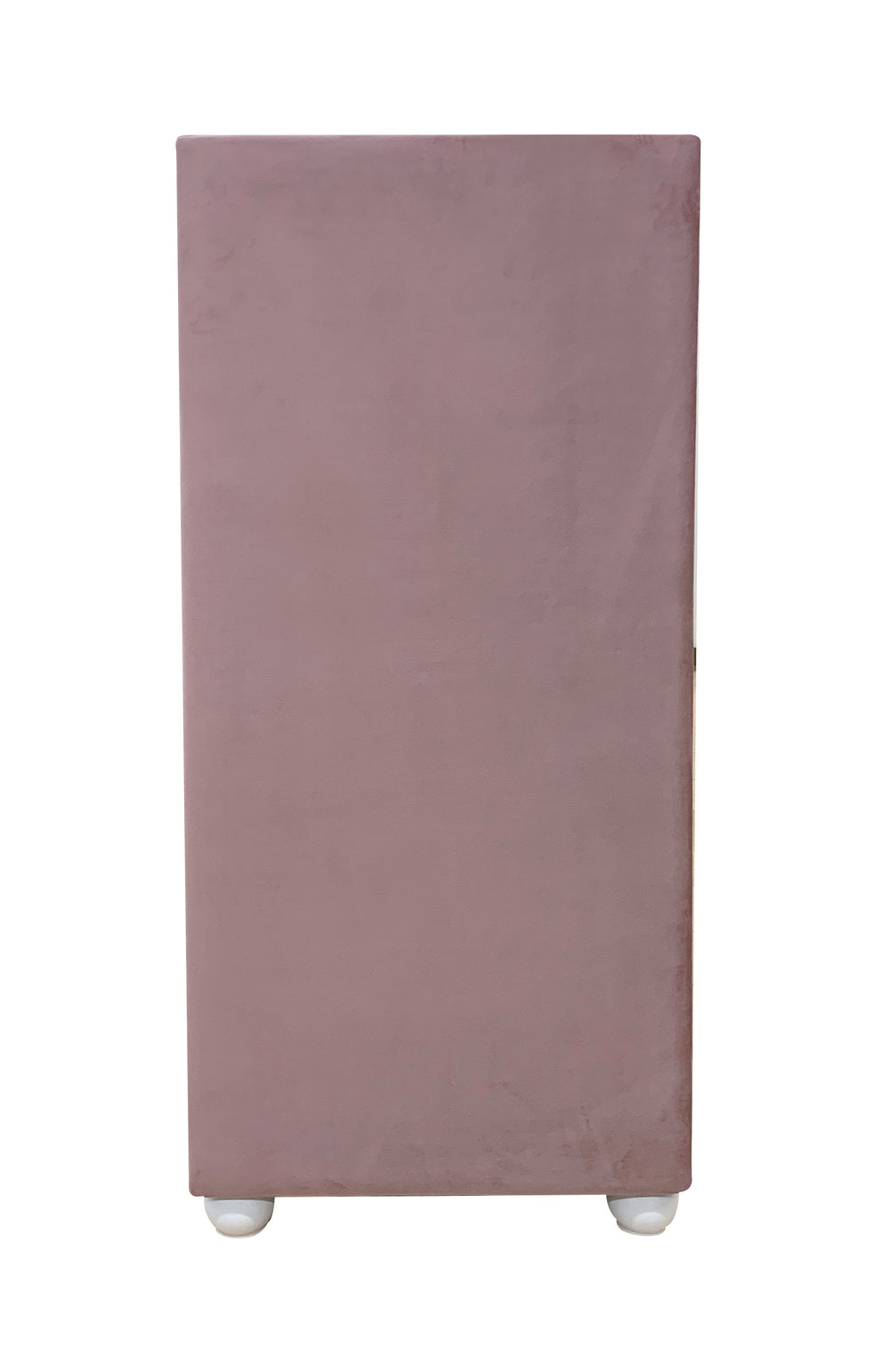 English Elm Reggie Pink Fabric Chest with Button Tufting, Wooden Bun Legs, Smooth Metal Glide Drawers B2726P263366