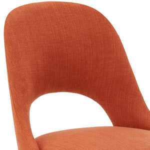 JLA Home INK+IVY - Upholstered Nola Dining Side Chairs Set of 2 – Mid-Century Cutout Back, Padded Seats, Space-Saving Elegance II100-0117