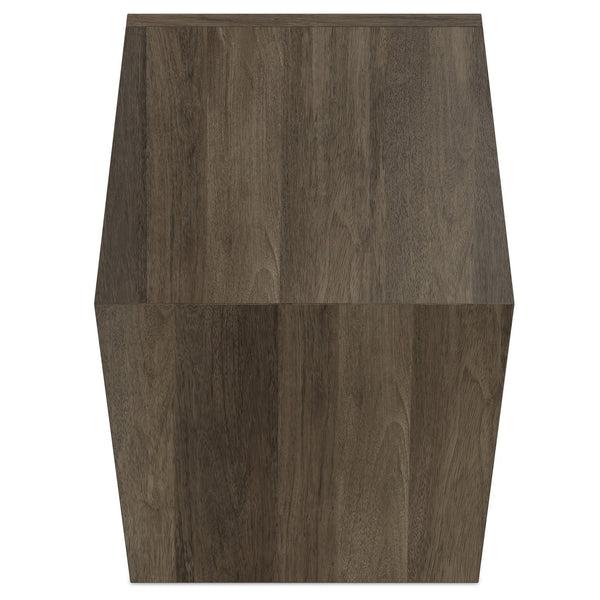 English Elm Terry Solid Mango Wood Side Table Compact Accent for Bedroom Living Room Rustic Charm Grey Ash B136P420281