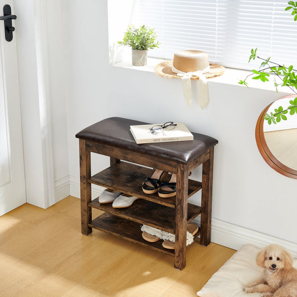 English Elm A Height-Adjustable Shoe-Changing Bench With Vintage Charcoal Finish And Hidden Storage Solution W487P289974