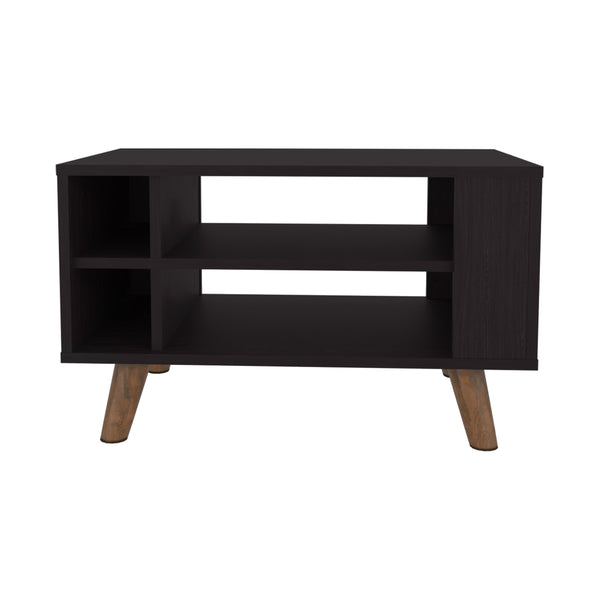 English Elm Shawnee Wengue Finish Rectangular Coffee Table with Open Storage Shelves for Living Rooms B200P460153