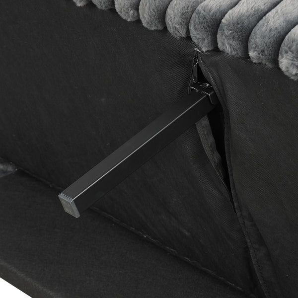 English Elm Charcoal Futon Sofa Bed - Contemporary Convertible Couch with Chrome Metal Support Legs, Foam Comfort Charcoal 67 L x 41 W x 9 H B2741P364367