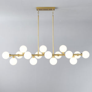 English Elm Pendant Lamp 16 Opal Seeded Glass Shades Gold Frame Farmhouse Dining Island Light Gold+White W5008P466519