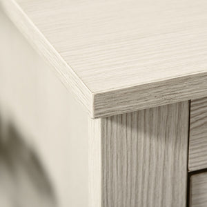 English Elm HOMCOM Farmhouse Writing Desk with Storage Drawers & Cabinets, Adjustable Shelves, Sturdy MDF Finish W2225P200833