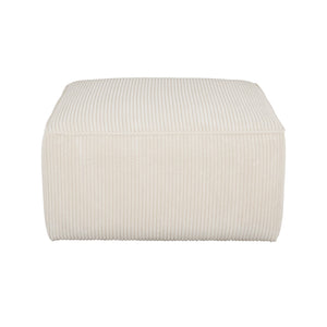 English Elm Upholstered Corduroy Square Ottoman Plywood Frame Sectional Footrest for Living Room Beige N757P414087I