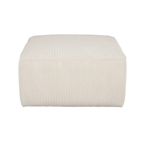 English Elm Upholstered Corduroy Square Ottoman Plywood Frame Sectional Footrest for Living Room Beige N757P414087I