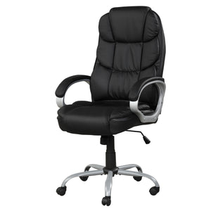 English Elm PU Leather Radcliff Office Chair - Ergonomic High Back 28" PU Leatherette, 360° Swivel, Tilt, Adjustable Comfort and Durable Plywood Frame for Home or Professional Workspaces B011P204085