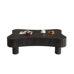 English Elm Lift Top Coffee Table with Fluted Panels Hidden Storage and Hydraulic Rise for Living Rooms W1445P317474