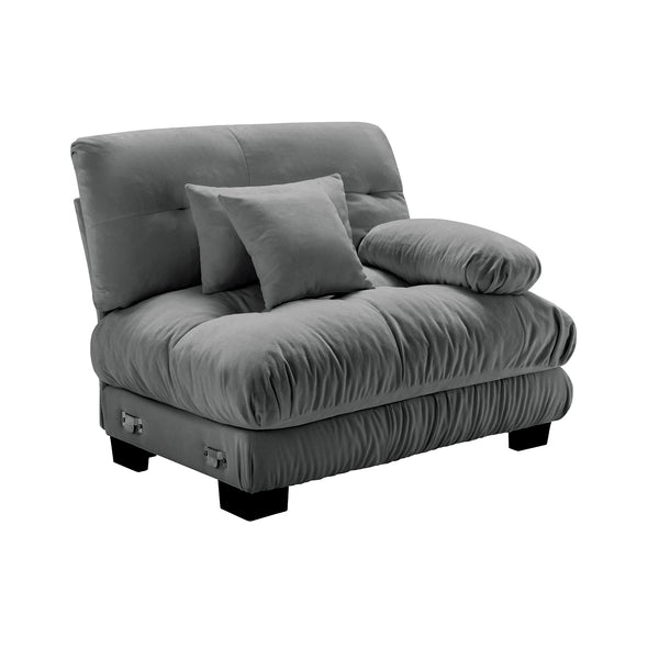 English Elm 27 Modular Rsf Chenille Sofa Unit with Accent Pillows for Flexible Living Room Seating W714P253481