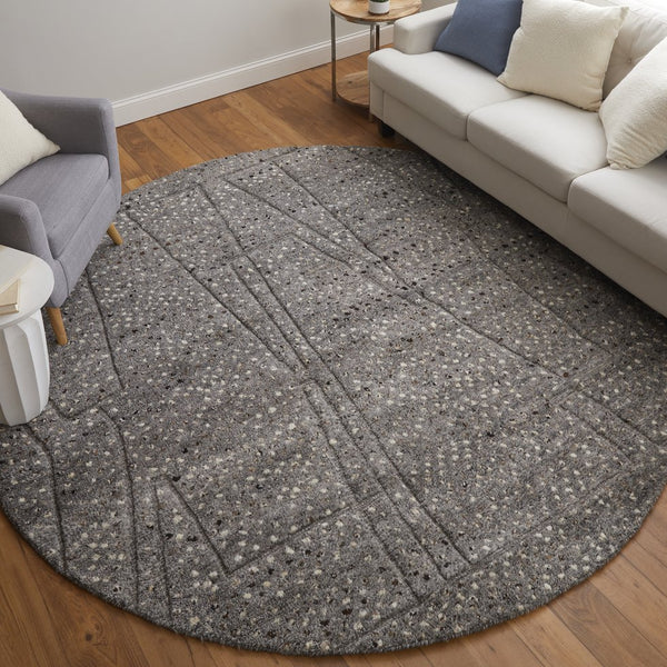 Feizy Rugs Dering Hand Knotted Wool Area Rug - Durable, Stain Resistant, Contemporary Design For High-traffic Areas Gray,Tan,Taupe Wool T27t6042chl000n80